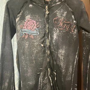 COPY - Affliction Mallgoth Emo Y2K Angel Wing Hoodie